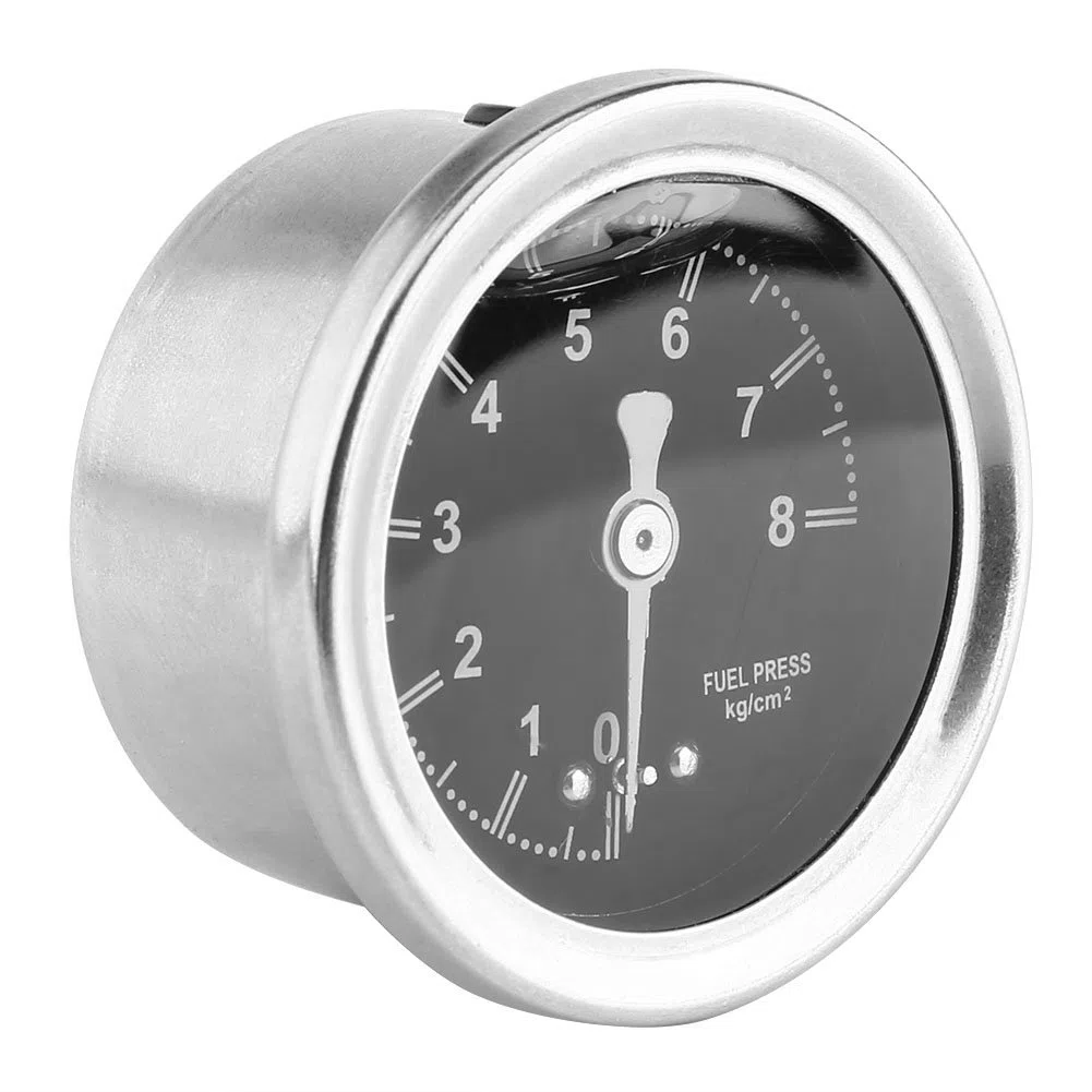 Yctze Regulador de presión de combustible FPR ajustable de aluminio universal con manómetro para automóvil(rojo) regulador de gasolina aem