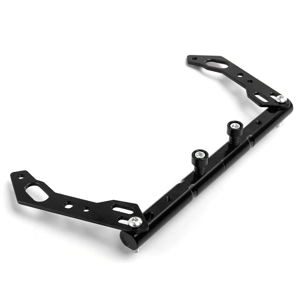 Barra de Equilibrio de Motocicleta para Asiento de Espejo de Motocicleta, Poste de extensión Multifuncional, Barra Transversal para Manillar de Motocicleta (Negro)