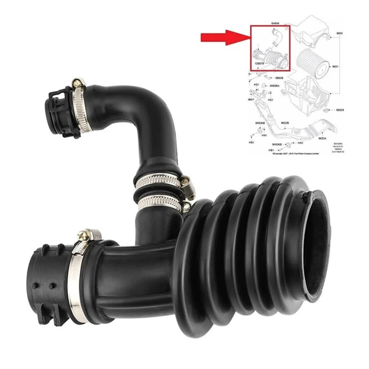 Manguera Turbo Intercooler Tubo Entrada Manguera De Admisión Del Filtro De Aire Para Ford Para Focus MK2 C-MAX 1.6 TDCi 7M519A673EJ 1673571