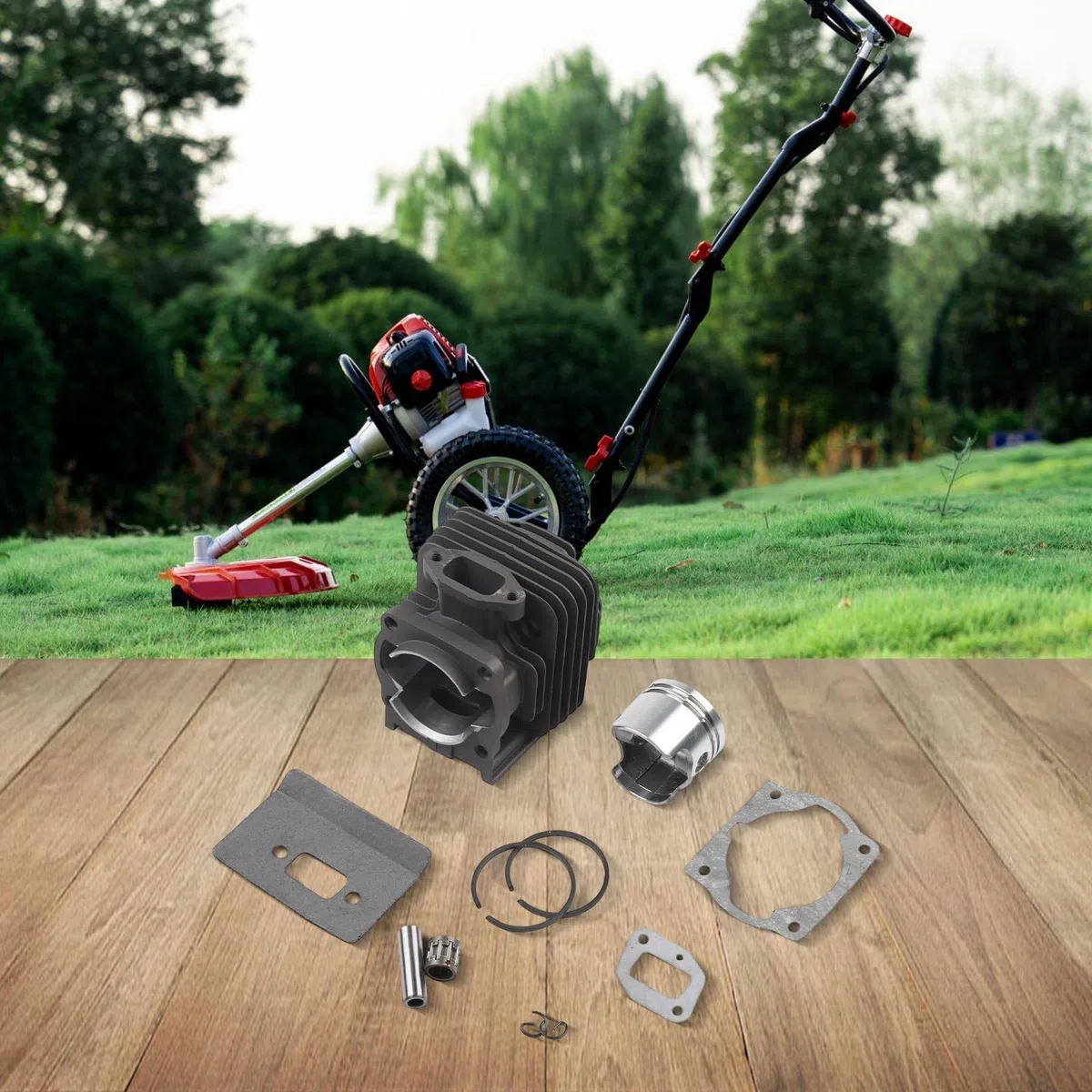 Todo en uno 44mm cilindro pistón kit para 52CC 44F 5 cepillo máquina de corte con control óptimo de temperatura de funcionamiento