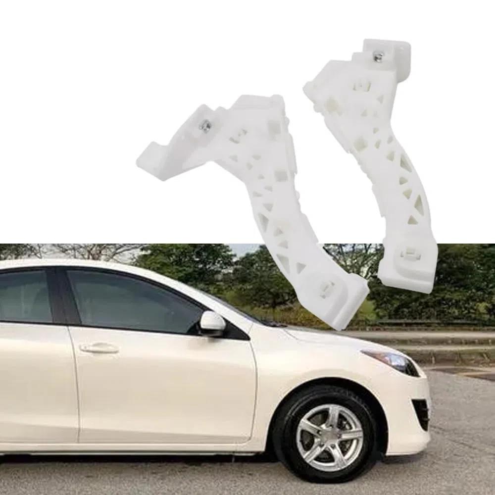 1 par de soportes de parachoques izquierdo y derecho, soporte de parachoques delantero, soporte de montaje de parachoques delantero compatible con Mazda 3 2004-2009, BN8V-50-0T1 BN8V-50-0U1