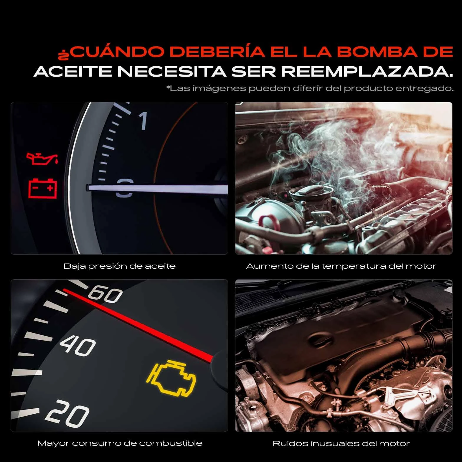 Frankberg Bomba de aceite Oil Gasolina Compatible con 207 CC WD 1.6L 207 WA WC 1.4L M.i.n.i R56 1.6L 207 SW WK 1.4L M.i.n.i R56 1.4L Replace# 1001.H1