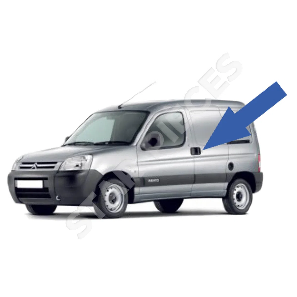 STARKIT PERFORMANCE Maneta de puerta corredera compatible para Berlingo 1 y Partner 1 (1996-2008) manilla exterior | PUERTA LATERAL IZQUIERDA (lado conductor) 9101Q7