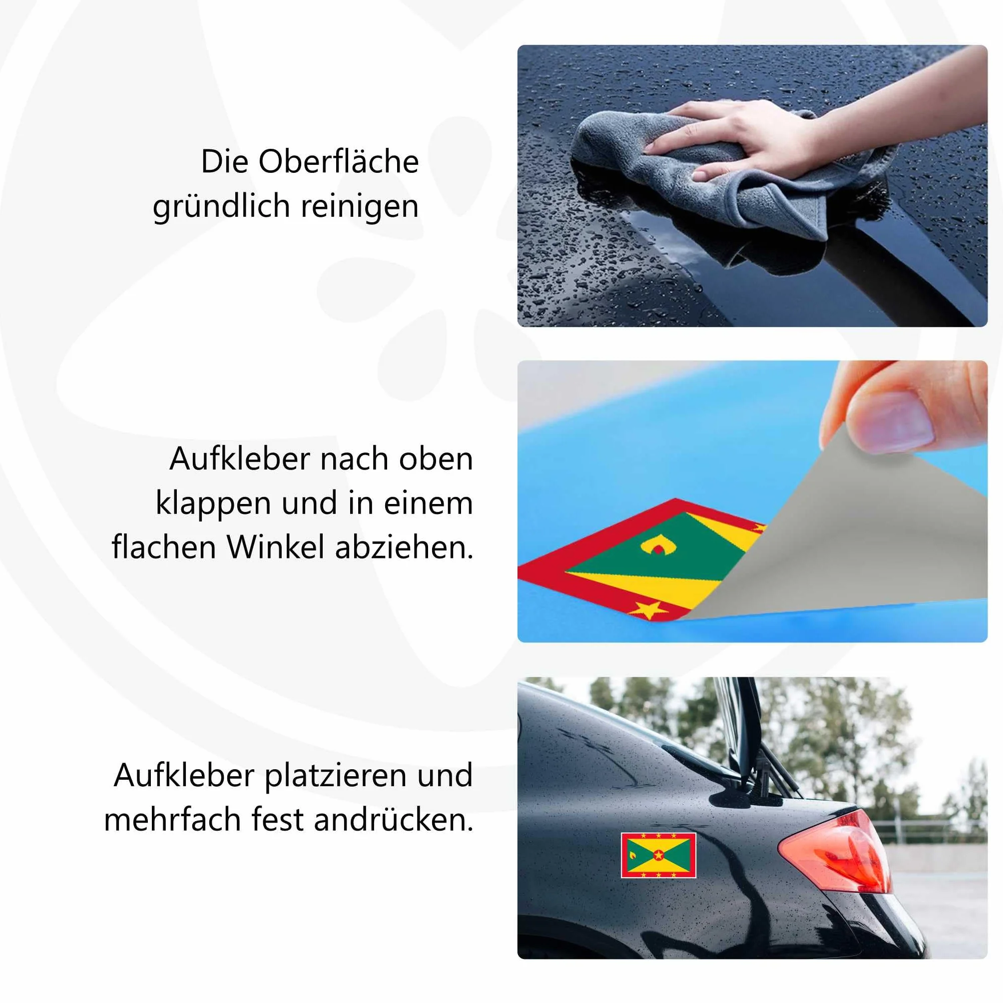 Kiwistar - Pegatina para coche, 10 cm, laminada, muy larga duración