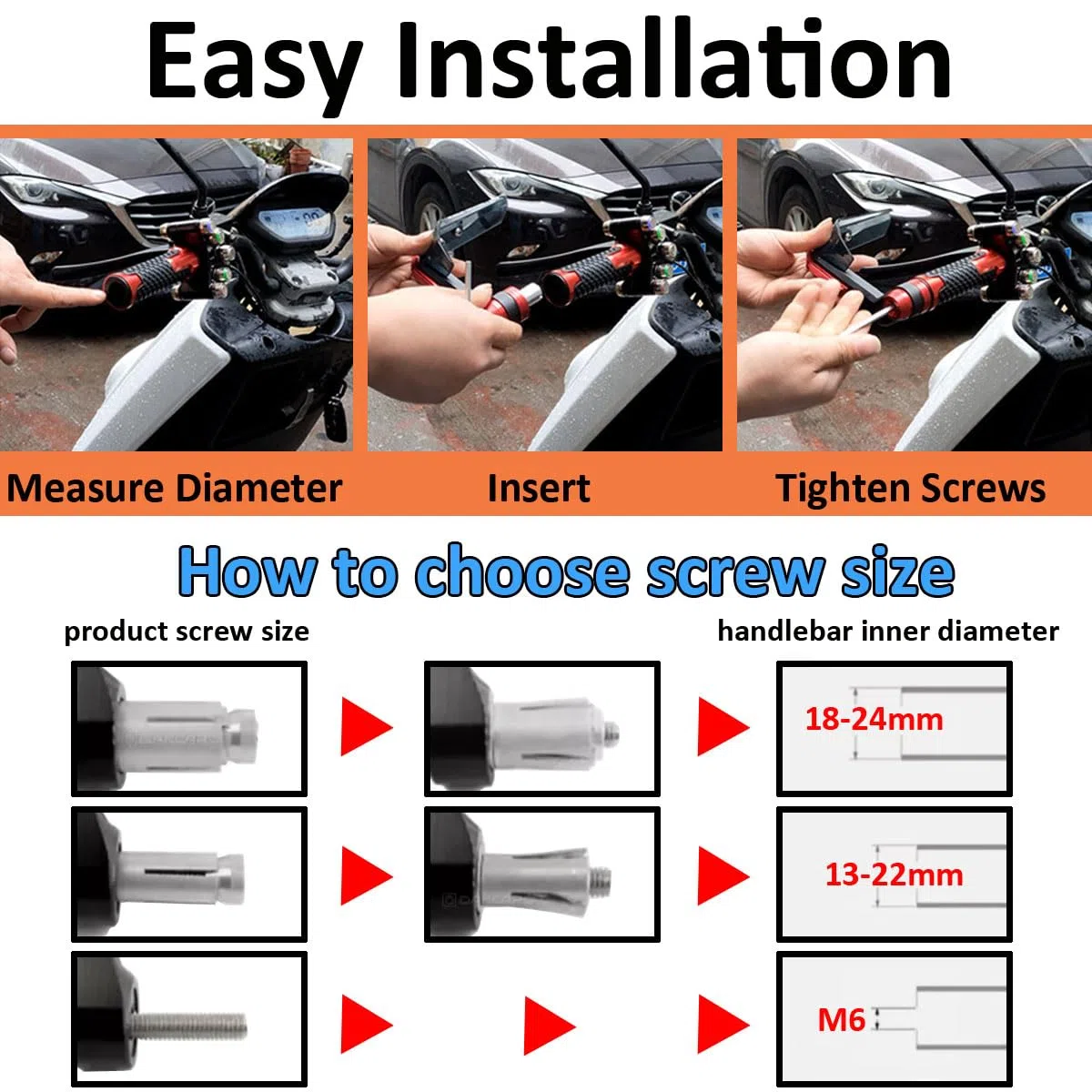 Guardamanos para Moto 7/8" Protector de Manos para Motocicleta con Escudo A Prueba de Viento Protector de Manillar Deflector Viento Protector Freno Manillar Moto Negro