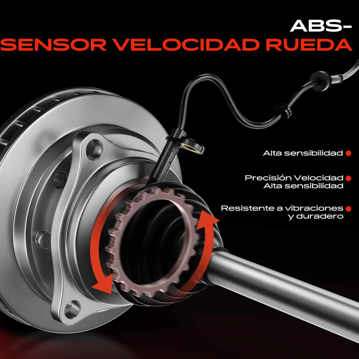 Frankberg Sensor de velocidad de ruedas Sensor ABS 2 Polos Compatible con 307 Break 3E 307 CC 3B 307 SW 3H 307 3A/C 307 SW Furgoneta/Touring 3E 3H Replace# 60414