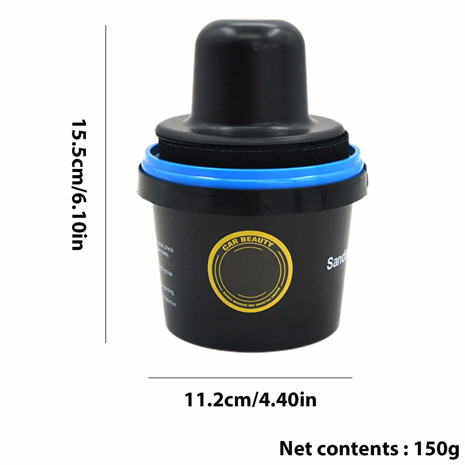 Dry Guide Coat Powder - Herramienta portátil fácil de usar | Guía de lijado en polvo | Polvo de pintura negra a prueba de fugas | Polvo de pintura en seco multiusos con mango para coche y madera