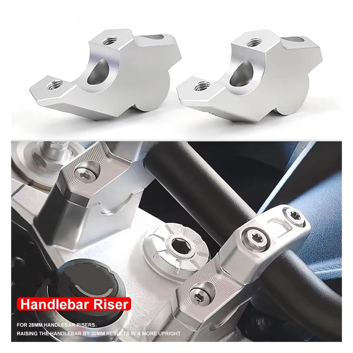 HILLAR Alzas Manillar para Voge 900 para DSX para 900DSX para DSX900 28MM CNC Manillar Motocicleta Montaje Trasero Elevador Manillar Abrazadera Manillar Motocicleta