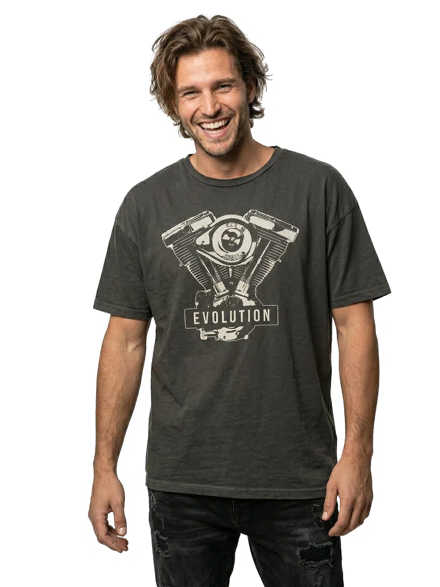 MAKAYA Ropa Moto Hombre - Evolution - Camiseta Motera T-Shirt Evolucion