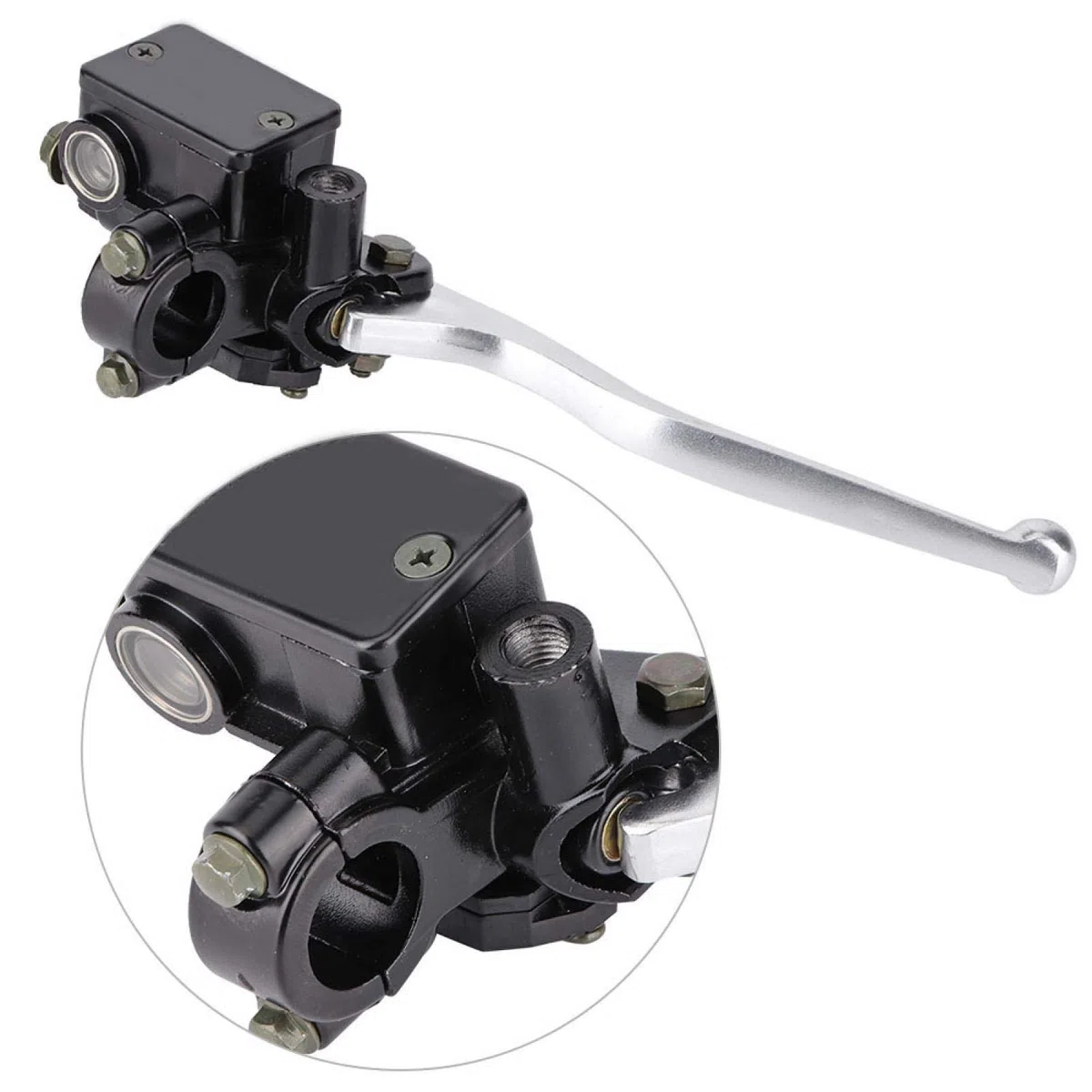 Cilindro maestro de palanca de embrague de freno delantero de motocicleta de 7/8 ", conjunto de bomba de freno de disco de motocicleta de 22 mm apto para bomba superior de freno delantero Honda