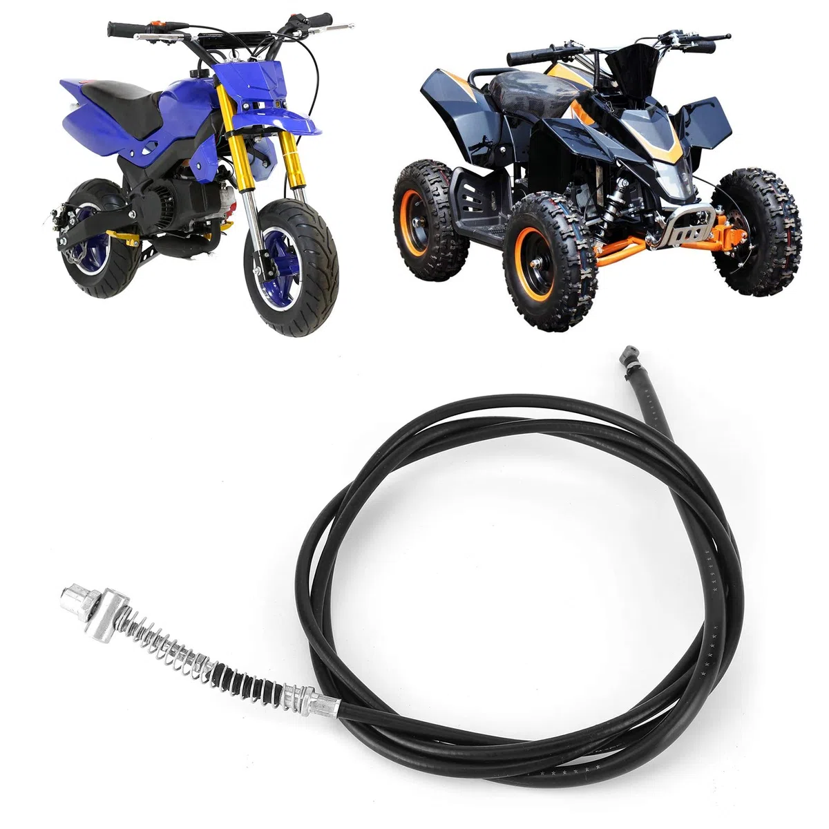 Línea de Freno de Motocicleta, Cable de Freno de Tambor Trasero Universal 75.6in Apto para Ciclomotores de Scooter Chino GY6