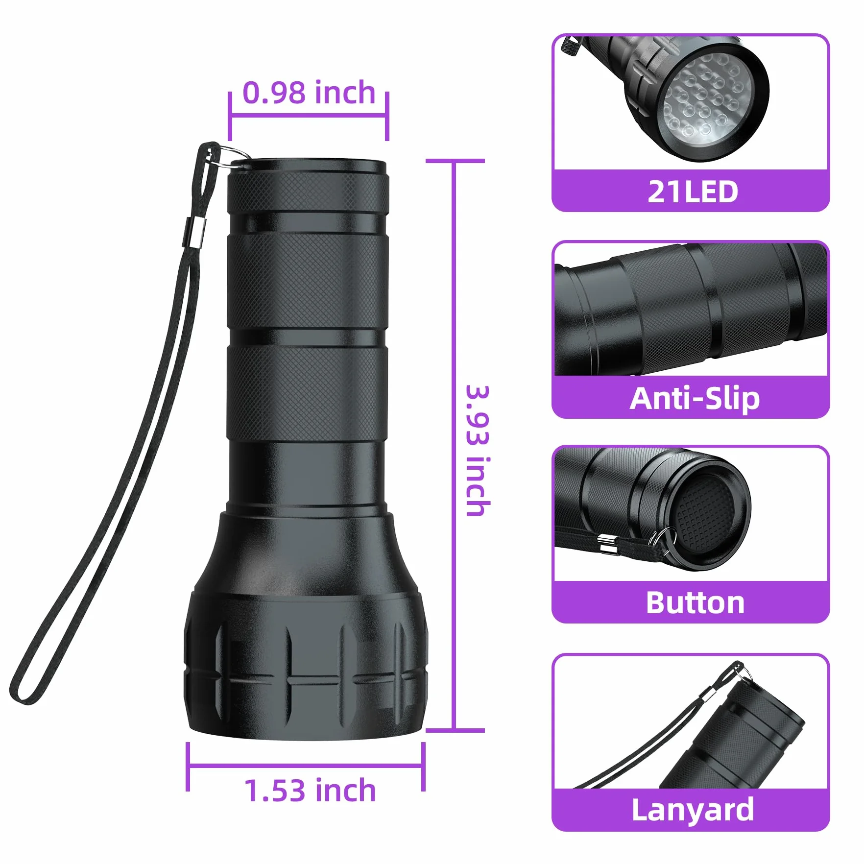 COSOOS Herramienta de detección de Fugas de Aire Acondicionado, Kit de Detector de Fugas de CA, luz UV para detección de Fugas de Tinte UV CA, Detector de Fugas de Tinte de Aceite con Gafas