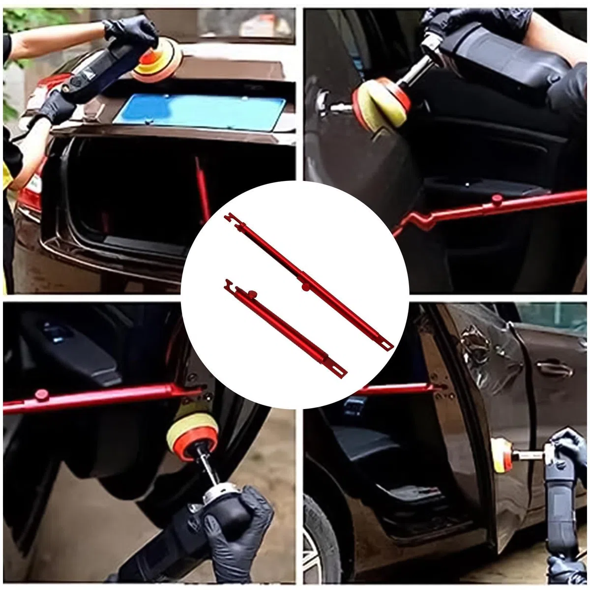 pologmase Elevador para la puerta trasera – Amortiguador de apoyo para maletero de coche – Barra de soporte de aleación de aluminio, amortiguador de elevación de maletero ajustable para varios