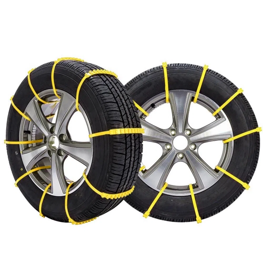 Riloer Cadenas de Nieve, 10 Cadenas Universales de Neumáticos Antideslizantes para Emergencias al Aire Libre para Neumáticos de Coche con un Ancho de Neumático de 145-295 mm