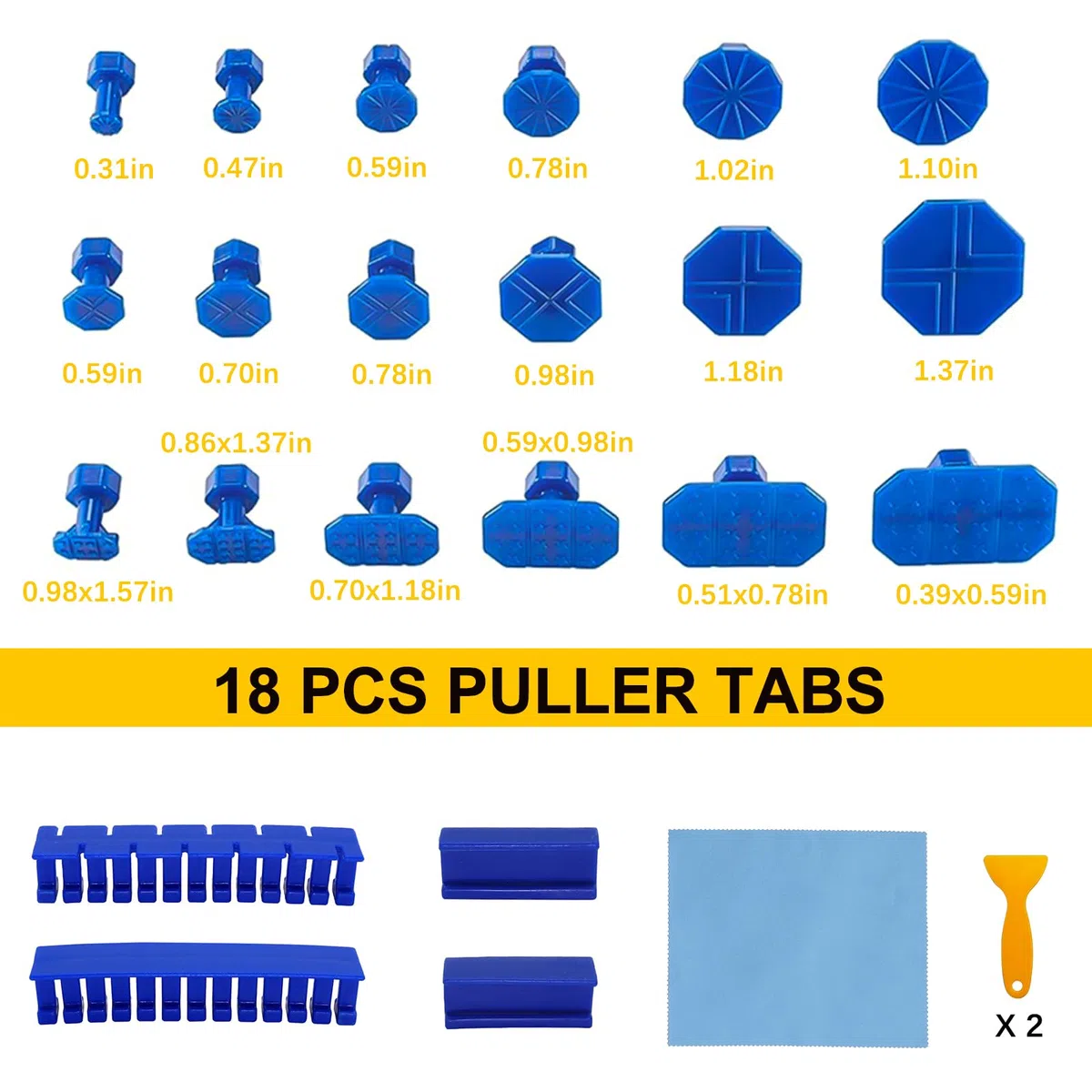 QZQUFJ 38 Piezas Kit Reparación Abolladuras Coche, Sacabollos Coche, Extractor de Abolladuras de Coche, para Reparar Abolladuras en el Coche, Saca Abolladuras Coche