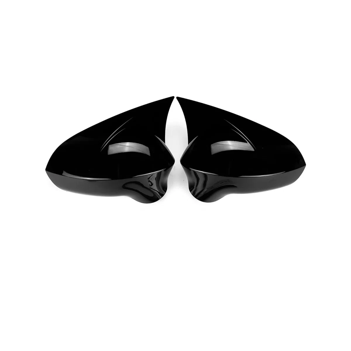 Espejo Retrovisor Tapa 2 Cubiertas Fibra Carbono Espejo Retrovisor Coche para Seat para Leon MK2 E para Ibiza MK4 6J 2008-2017 Carcasa Retrovisor(Glossy Black)
