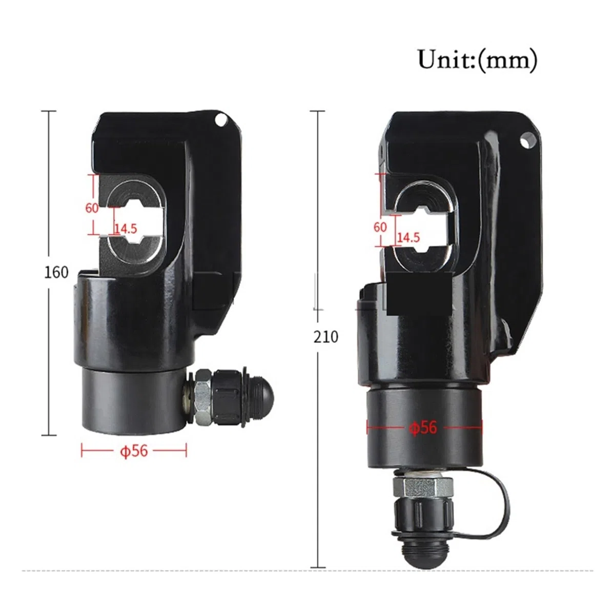 Máquina prensadora de mangueras hidráulicas, herienta de prensado de Abrazadera de cuña hidráulica portátil, alicates de prensado de terminales de Cable hidráulico,Material Fuerte