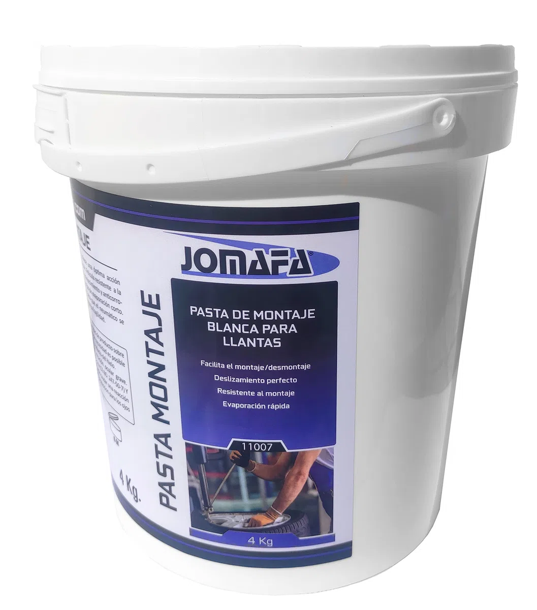CUBO DE PASTA DE MONTAJE DE NEUMATICOS BLANCA DESMONTAR MONTAR LLANTA, 4 KG