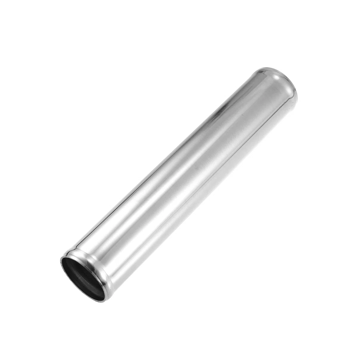 X AUTOHAUX Tubo de aleación de aluminio de diámetro exterior de 57 mm de longitud, 300 mm, tubo de entrada de aire recto, tono plateado para coche