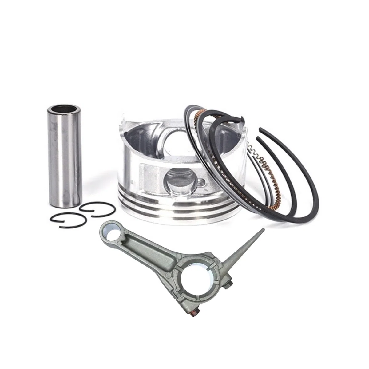 Genérico Kit de pistón y biela for Motores de Gasolina Chinos 152F, 154F, 168F, 170F, 173F, 177F, 188F, 190F y 192F. Juego de Clips y pasadores de Anillo.