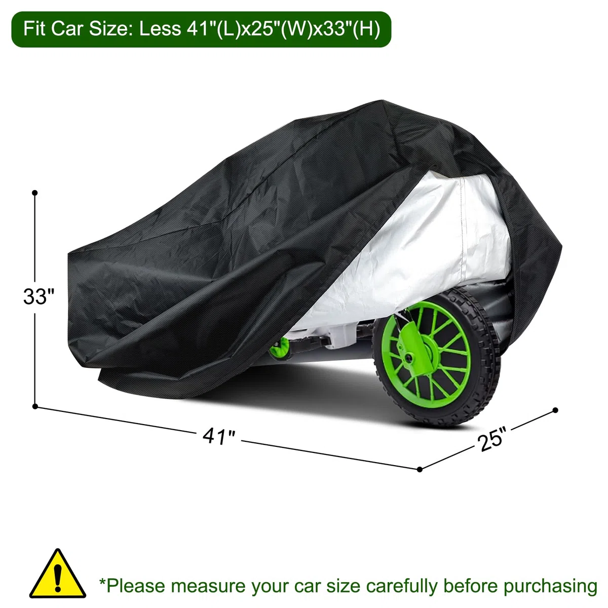 Funda para Motocicleta para niños, Impermeable, de Tela Oxford, protección Universal para Motocicleta eléctrica para niños, Ajuste Universal, Resistente al Agua (104,1 x 63,5 x 83,8 cm)