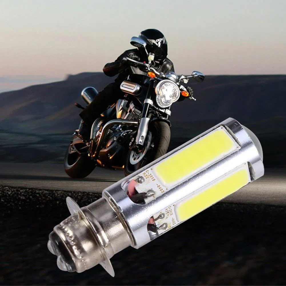 EBTOOLS para suzuki ltz bombilla LED para 12v30/30w hs/p15d-25-1 12V bombillas, 2x 6000K H6M COB LED blanco color bicicleta/ATV bombilla de luz antiniebla (PX15d P15D25-1) faros delanteros de motoci