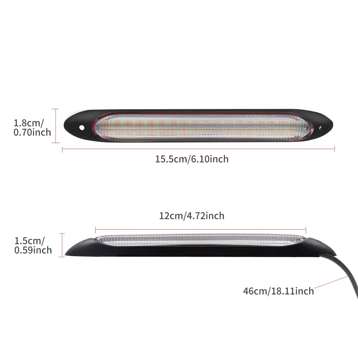 Luz diurna 15.5CM