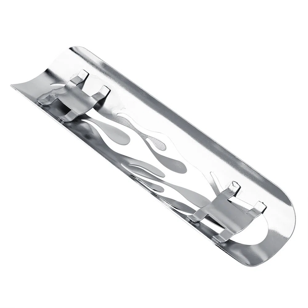 Fydun Cubierta de blindaje de Placa Anti-Calor Cubierta de Aislamiento Universal Moto Llama Tubo de Escape Escudo de Aislamiento térmico Protector de la Cubierta del silenciador(Plata)