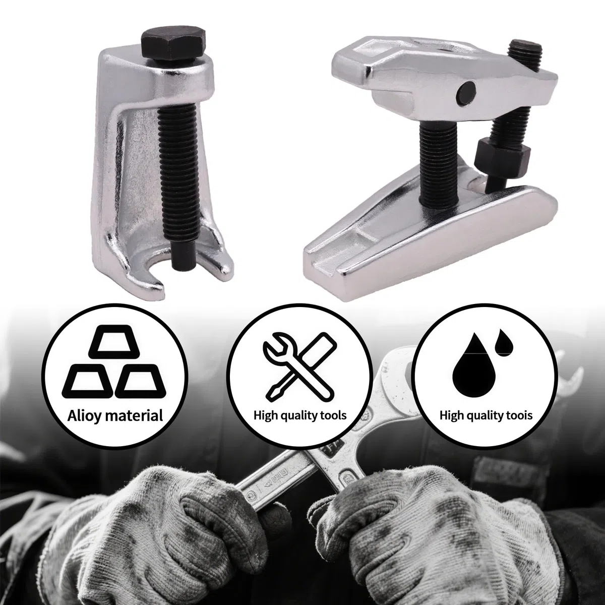 2 PCS Extractor de Rótulas, Expulsor de rótulas, Llave para Rótulas Axiales, Separador Suspension, Herramienta para la Extracción de Rótulas y Articulaciones en Vehículos de Tracción Delantera