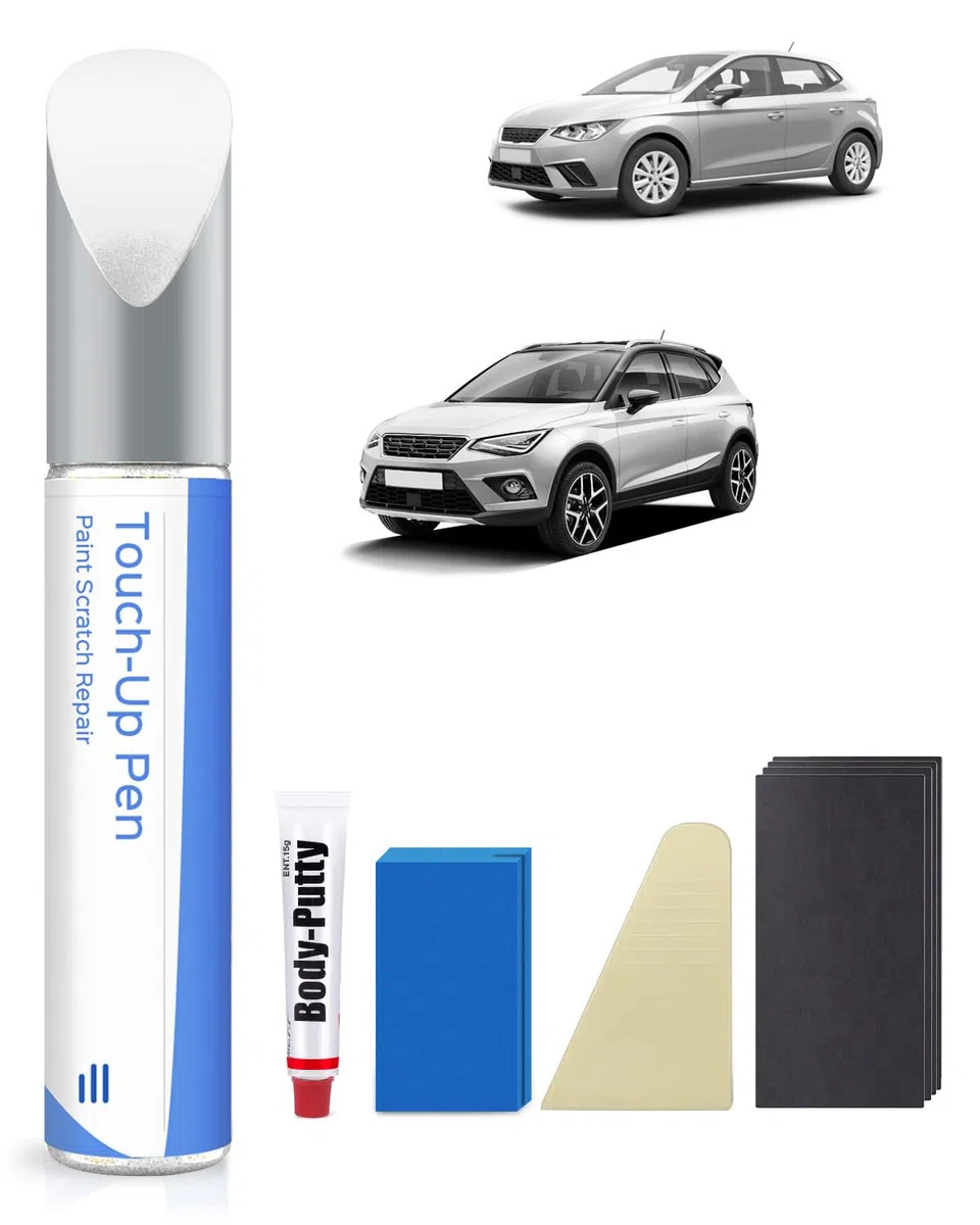 Kit de pintura de retoque LS9R Blanco Nevada para Seat Exact Match - Repara arañazos y rayas