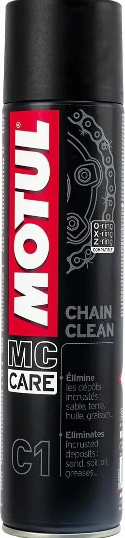 Kit de limpieza y lubricación de cadena – C4 400 ml + C1 400 ml + cepillo de limpieza para cadena moto scooter