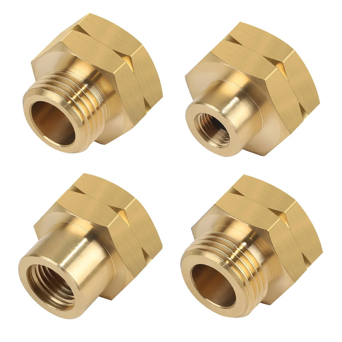 CPROSP 4 Piezas Adaptador para Botella de Gas Europa, Adaptador de Gas D1, D2, D3, D4, Ottone, para Cocinas de Gas, Vacaciones en el Extranjero o Acampada en Caravana