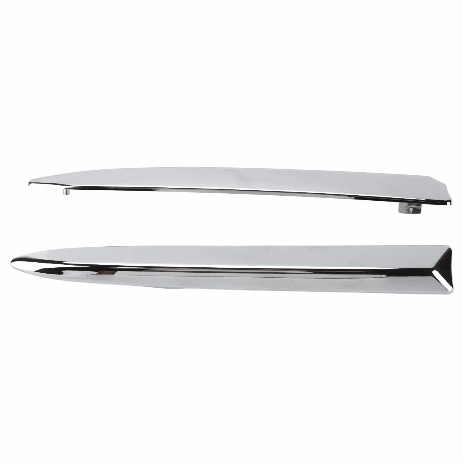 Aramox 2 Uds Moldura de Parachoques de Coche para 500 2007-2015, ABS Moldura de Parachoques Delantero Moldura Cromada Piezas Exteriores de Coche