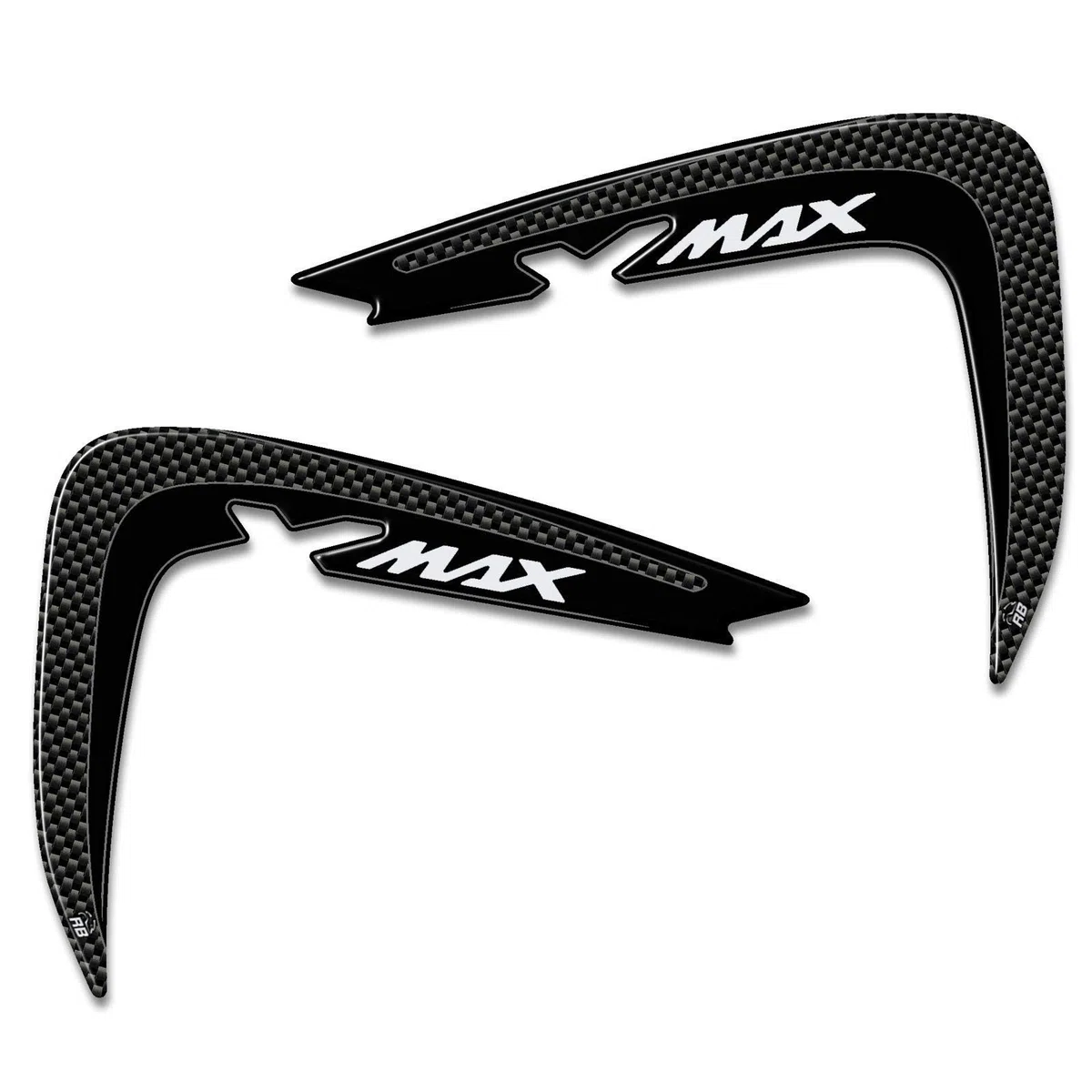 Resin Bike Adhesivos de Moto Compatibles con Yamaha Xmax 2010-2013. Protecciones de Esquinas de Carenado Laterales de Choques y Arañazos. Adhesivo 3D Resinado Efecto Carbono - Made in Italy