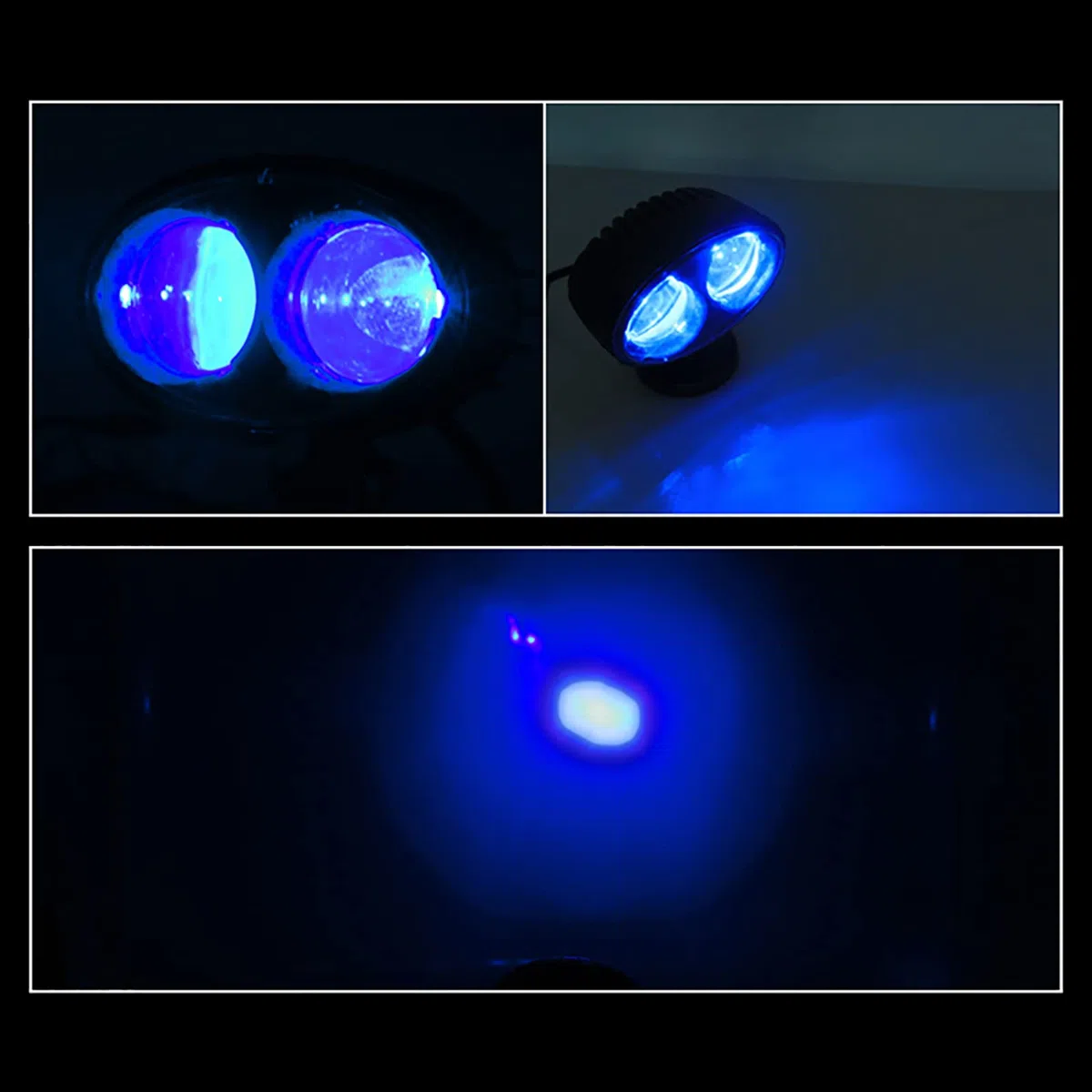 Luz de Seguridad LED de 8W para carretillas Elevadoras con lámpara de Punto Azul para Advertencia en almacenes, Camiones y Seguridad peatonal. Amplio Voltaje DC10V-100V y Brillo de 250LM