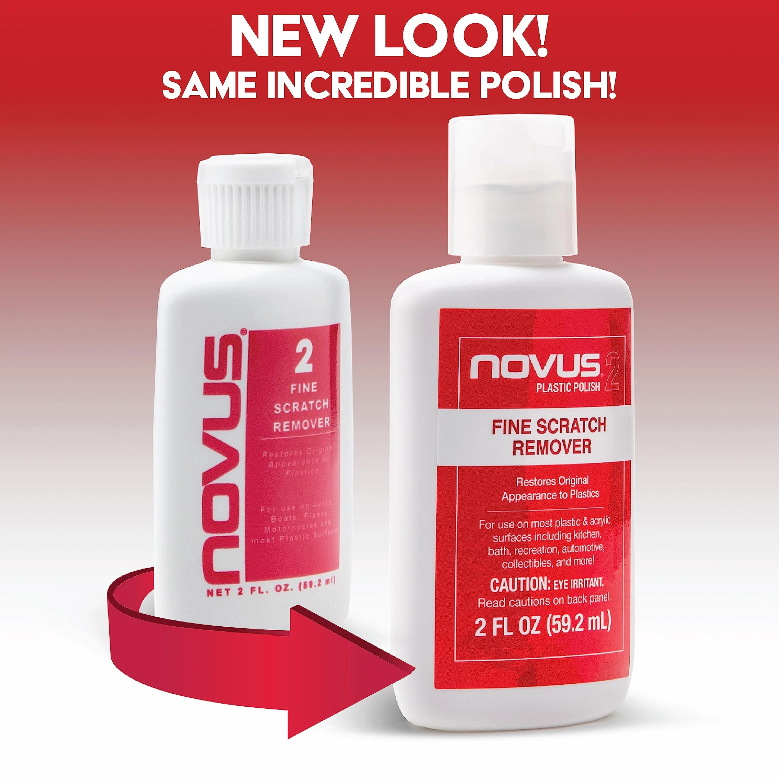 Novus Fina de 2 plástico – Reparador de arañazos, 8 ml