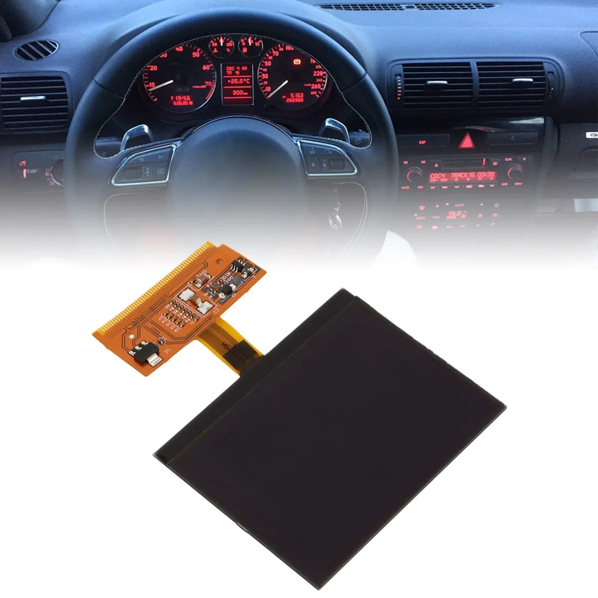 Aramox Dashboard Lcd Display, Dashboard Lcd Display Piezas de Reparación de Automóviles para A3 Todos los Modelos Se Envían con Caja
