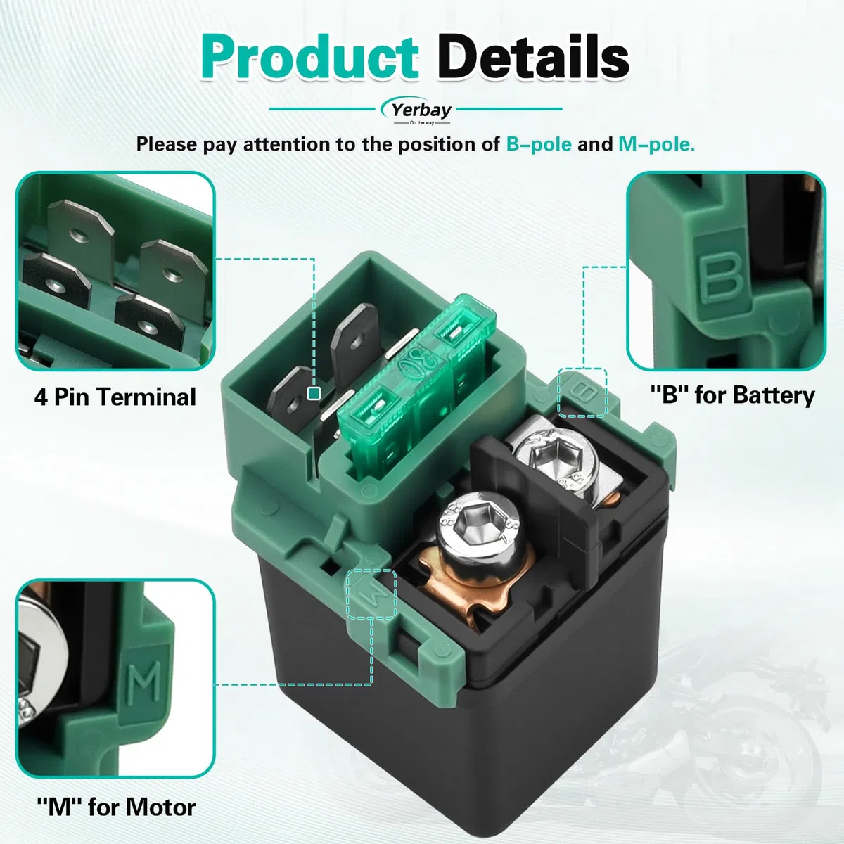 Relé solenoide de arranque para Honda VT750 Shadow VT 750 1998-2010 / VT1100 Shadow Sabre Spirit Aero VT 1100 1997-2007 / CBR900RR CBR900 RR 1993-2003