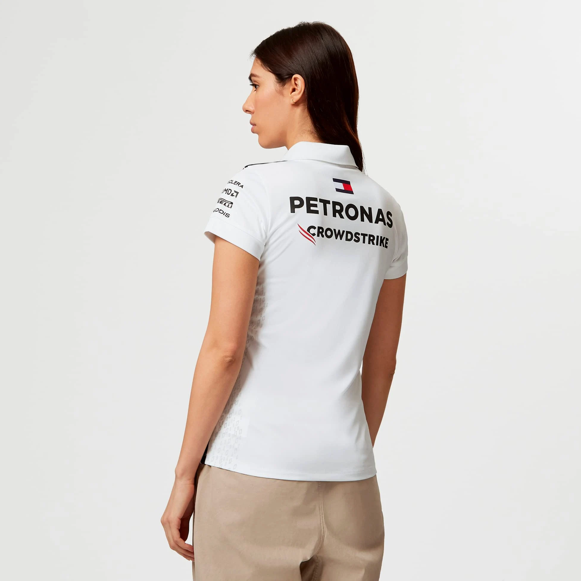 2023 Mercedes-AMG Team Polo Football Soccer T-Shirt Camiseta (White) - Ladies