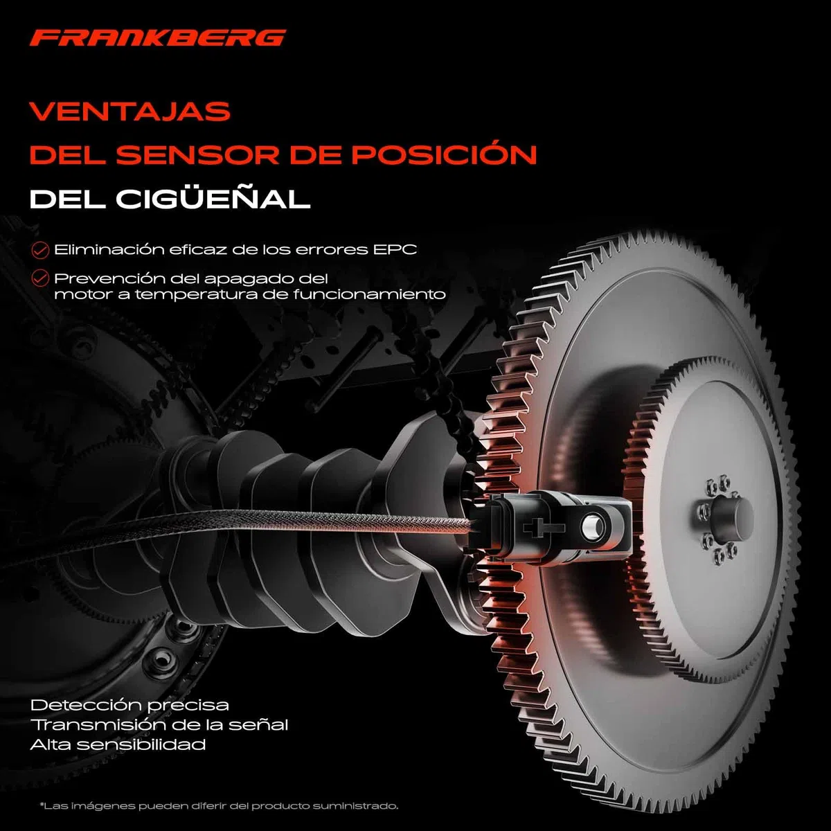 Frankberg Posición del cigüeñal Sensor del cigüeñal 3-Polos Compatible con 350 Z Coupé Z33 Pathfinder II R50 FX Murano I Z50 350 Z R.o.a.d.s.t.e.r Z33 Replace# 23731AL60C,917-707