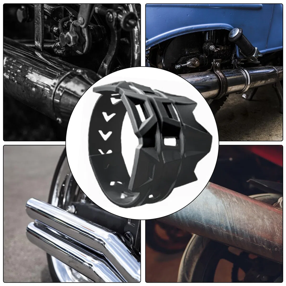 Motorcycle Heat Shield For Legs - Silicone Exhaust Pipe Cover, Motorbike calipr Cover Guard, Compact Universal Fit + Easy Installation, Durrable Silicone Material High-Qualliity -Off Road & Motorbike