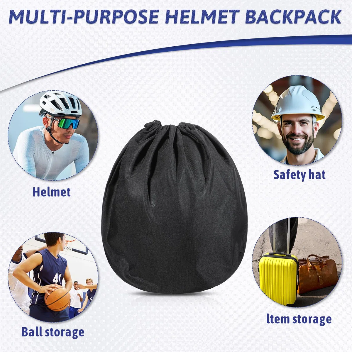 Tucnoeu 2 bolsas para casco de esquí y casco, bolsa portátil para casco de esquí con cordón, ideal para viajes y deportes