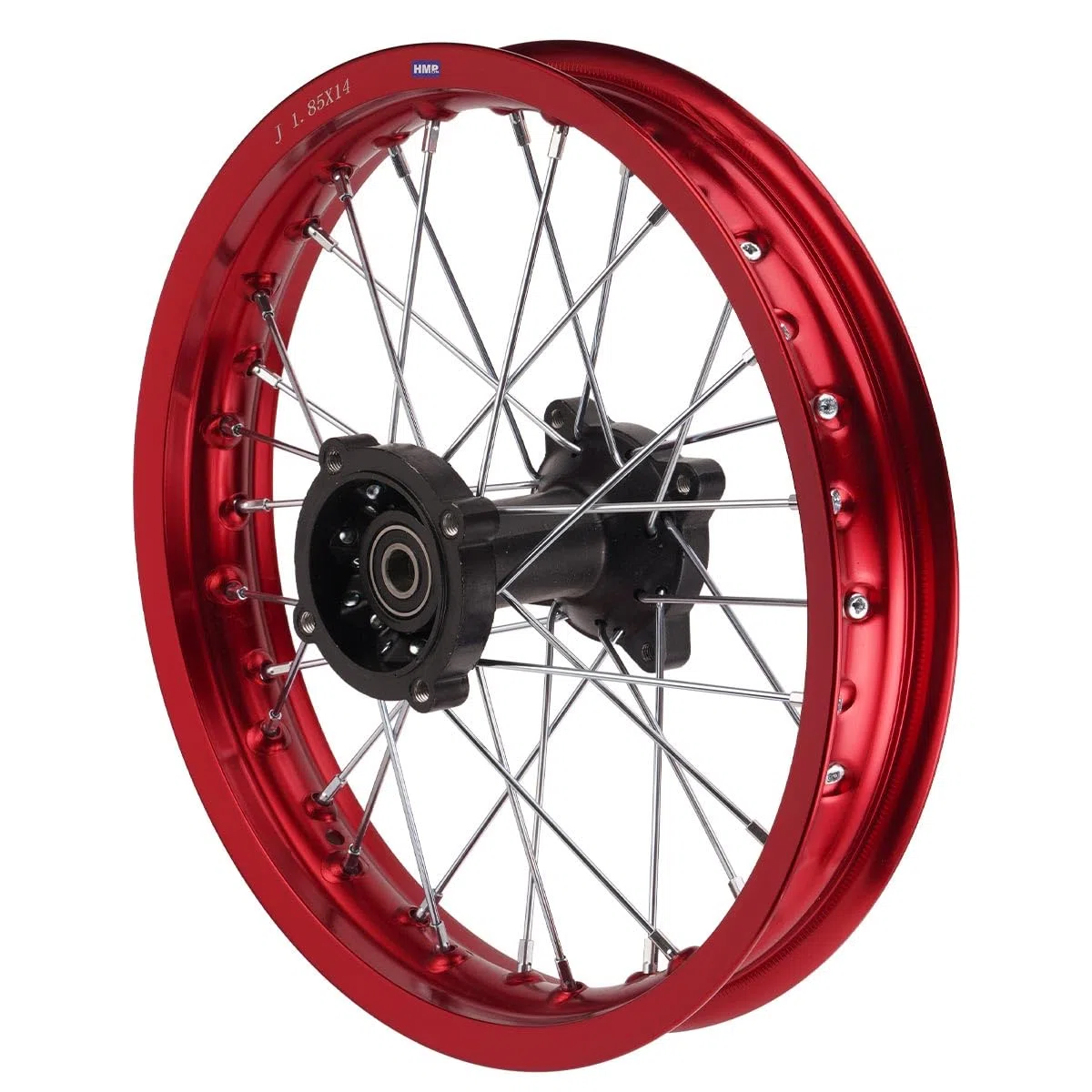 Llanta de aluminio anodizado, 14 pulgadas, trasera roja, 15 mm, tipo 2 Pit Dirt Bike Cross