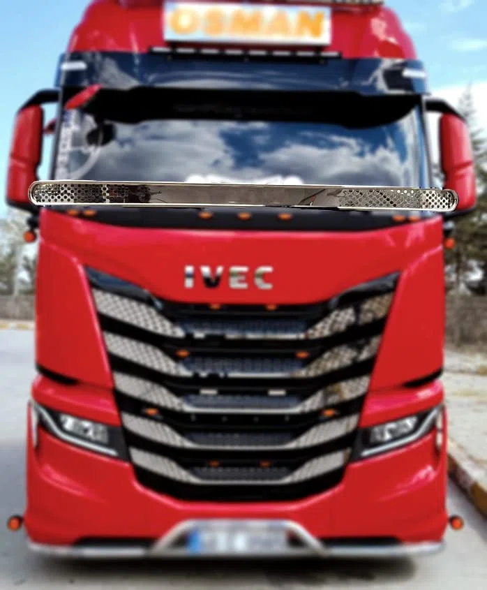 Aplique de rejilla de acero inoxidable pulido para Iveco S-Way