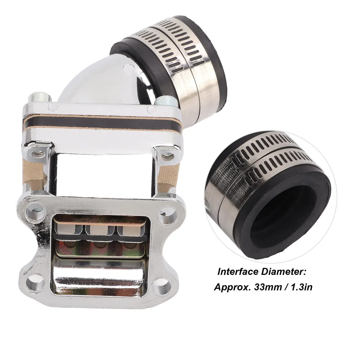 Adaptador de Colector de Admisión de Carburador, Reemplazo de Aleación de Aluminio Premium de 33mm para DIO AF27 AF28 ZX50 SE50 para Mejorar el Motor