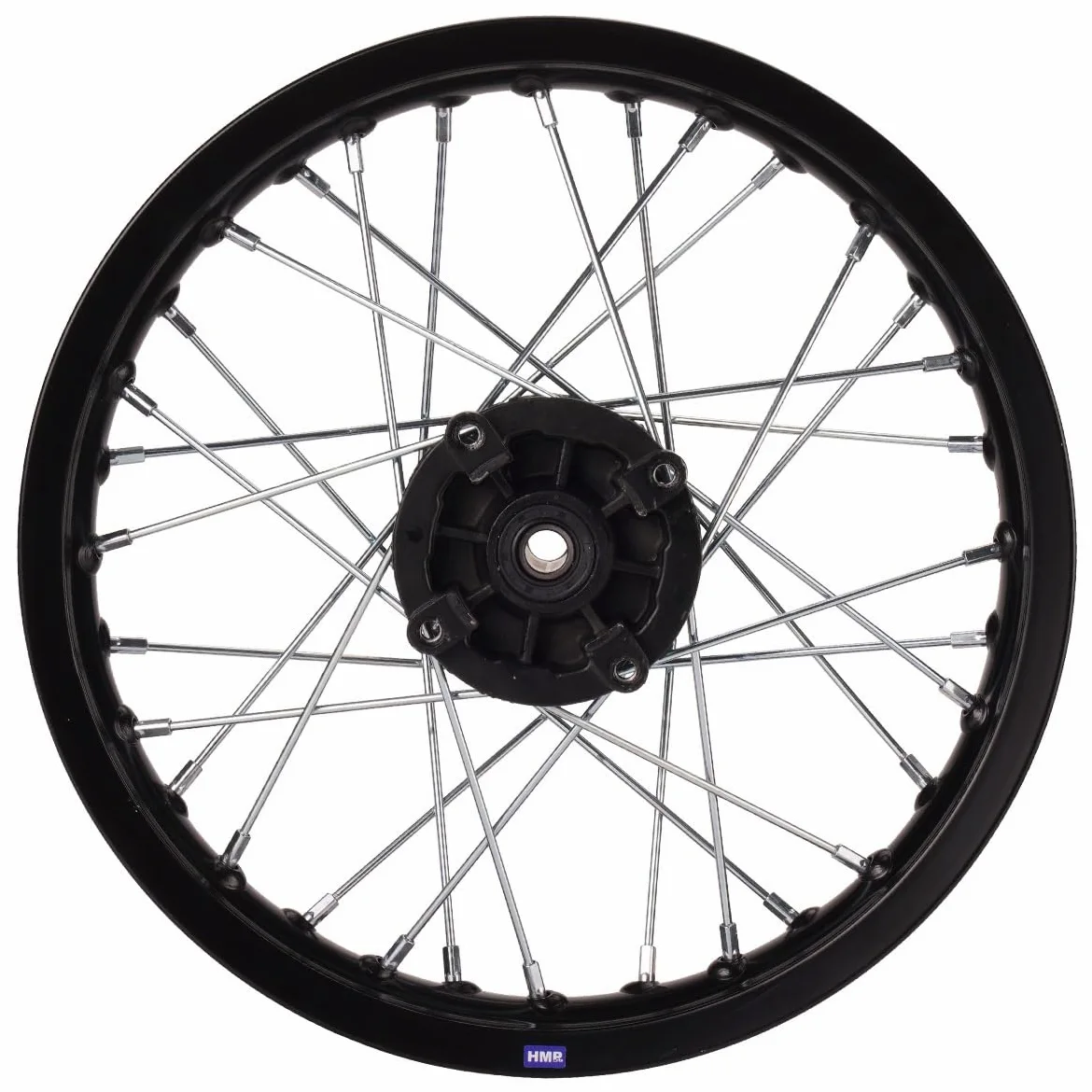 Llanta de acero de 14 pulgadas trasera negra adecuada para casi todos los modelos con eje de 12 mm Dirt Bike, Pit Bike, XMOTOS, Motocross (Negro)