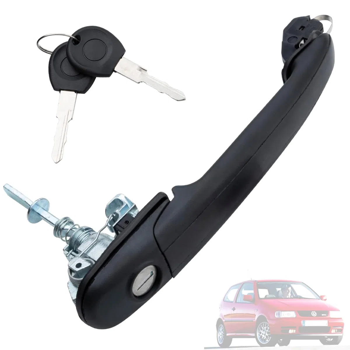Twowinds - Manilla 6N0837207 Compatible con Ford Galaxy (1995-2015) Seat Alhambra (1996-2010) VW Sharan (1995-2010) Polo (1994-2001) - Puerta Delantera Izquierda o Derecha - Tirador - Cerradura