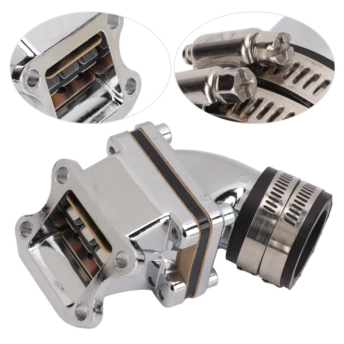 Adaptador de Colector de Admisión de Carburador, Reemplazo de Aleación de Aluminio Premium de 33mm para DIO AF27 AF28 ZX50 SE50 para Mejorar el Motor