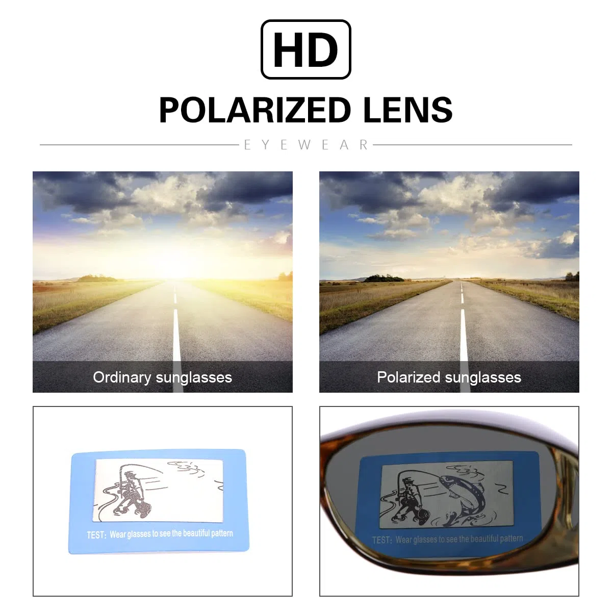 MIRYEA Gafas de visión nocturna para hombres mujeres gafas de sol polarizadas conducir ajuste envolvente sobre prescripción