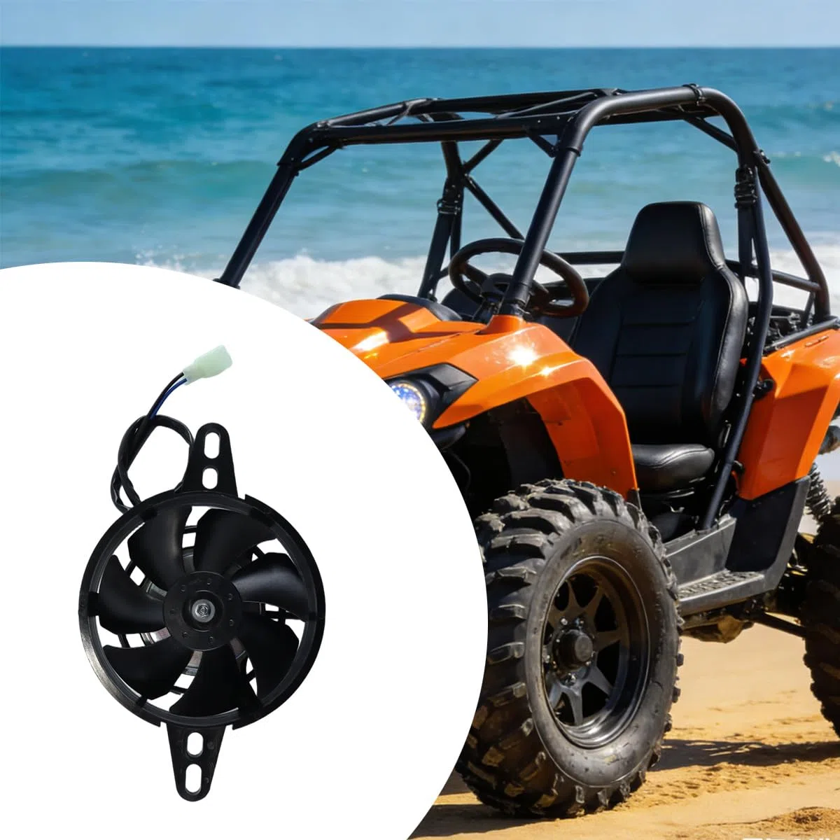 Ventilador De Refrigeración Para Motocicleta De 12 V. Ventilador Especial Para Enfriador De Aceite Y Depósito De Agua Para Motos De Cross, Pit Bikes, ATV Y UTV De 200 Cc a 250 Cc.